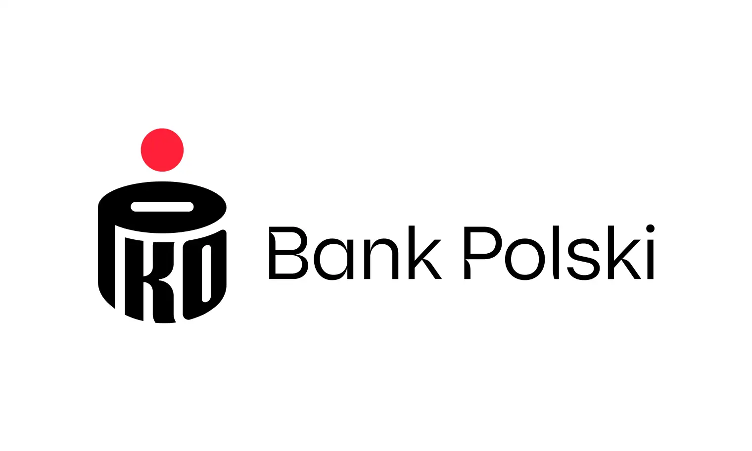 Logo PKO Banku Polskiego na białym tle